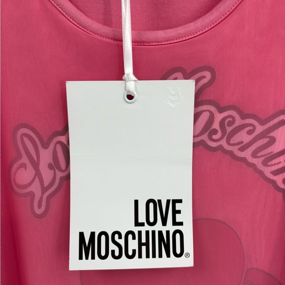 Love Moschino Pink Anita Ruffle Coquette Luxury Y2K Boho Slip Maxi Dress Size 8 - Picture 4 of 16